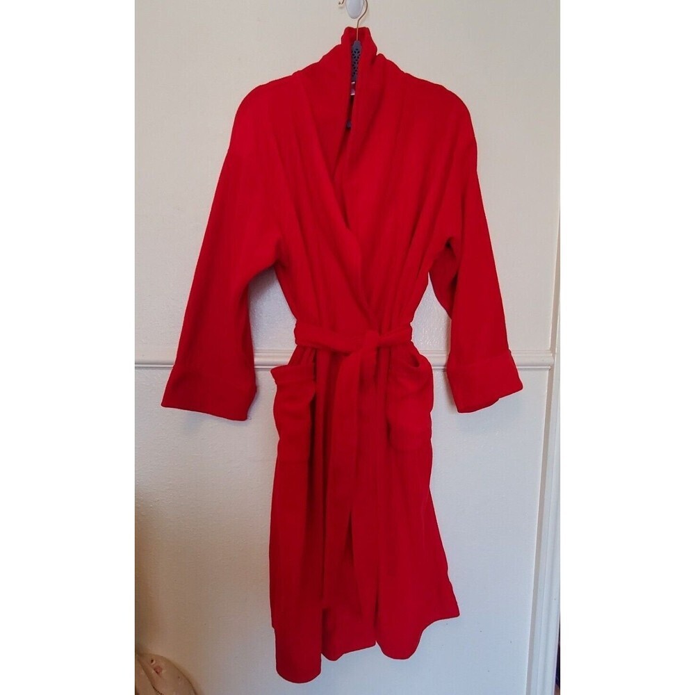 Josie Red Bathrobe with Pockets‎ and attached Belt Women's Size Large